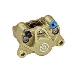 Heo thắng Brembo 2 piston đối xứng màu vàng Logo bạc