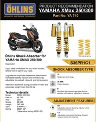 Phuộc sau Ohlins Yamaha Xmax 300