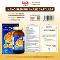 Viên uống hỗ trợ Xương Khớp NANO PREMIUM SHARK CARTILAGE 150 viên