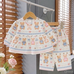bé gái - babydoll tay dài lớn