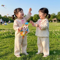 Bản sao của [xem kỹ bảng size] ĐỒ BỘ BÉ GÁI [13kg-46kg] Bộ tole tay dài quần dài cổ thêu - vải loại 1 [FREESHIP]