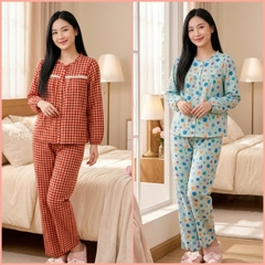 TOLEXINH 18 - Đồ Bộ Nữ Mặc Nhà Vải Tole Loại 1, Bộ Tole Tay Dài Quần Dài 95-100cm, Form Vừa 40-73kg | Đồ Tole Xinh
