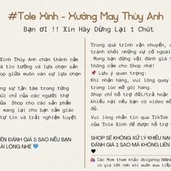 THƯ CẢM ƠN KÈM ĐƠN HÀNG - TOLE XINH