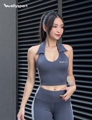 Set Đồ Tập Yoga, Gym Nữ Đùi Có Cổ, Màu Đen, Mã SDC03