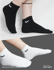 Tất Thể Thao Cổ Thấp, Màu Đen, Tất Nam Nữ Dệt Kim Cao Cấp, Welly Sport, Mã TAT02