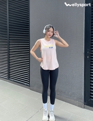 Áo Tanktop Tập Gym, Yoga Nữ, Welly Sport, Màu Hồng Nude, Mã ATTN02