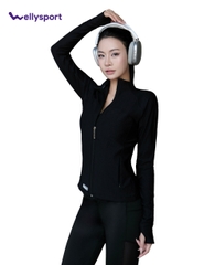 Áo Khoác Thun Gân, Màu Đen , Welly Sport, Mã ATGD