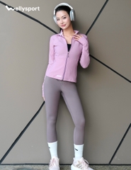 Áo Khoác Thun Gân, Màu Tím, Welly Sport, Mã ATGT