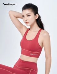 Bộ Đồ Tập Yoga, Gym Nữ 2 dây - Màu Đỏ Gạch SunSet, Mã BTN02