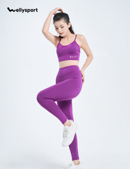Bộ Đồ Tập Yoga, Gym Nữ 1 dây - Màu Tím Pansy, Mã BOTN01