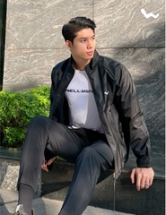 Áo Khoác Nam Running Jacket, Màu Đen, Welly Sport, Mã AKN010