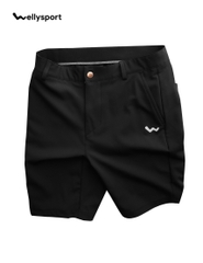 Quần Short Golf Nam Cao Cấp, Màu Đen, Welly Sport, Mã QG01