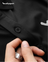 Áo Polo Nam Trơn Cao Cấp, Màu Đen, Welly Sport, Mã APLN01