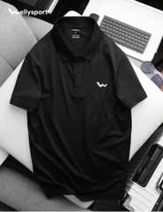 Áo Polo Nam Trơn Cao Cấp, Màu Đen, Welly Sport, Mã APLN01