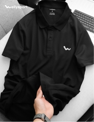 Áo Polo Nam Trơn Cao Cấp, Màu Đen, Welly Sport, Mã APLN01