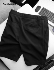 Quần Short Golf Nam Cao Cấp, Màu Đen, Welly Sport, Mã QG01
