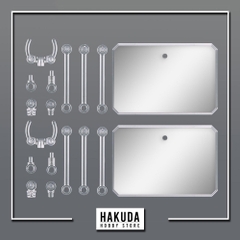 Phụ Kiện Action Base 6 Clear Color Mirror Stickers Set - Giá trưng bày mô hình HG/RG/MG - Chính hãng Bandai Nhật Bản