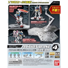 Giá trưng bày mô hình - Action Base 4 (màu Clear) - HG/RG/MG chính hãng Bandai Nhật Bản