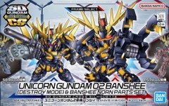 Mô hình SDCS 19 SD Gundam Unicorn Gundam 02 Banshee (Destroy Mode & Parts Set) - Chính hãng Bandai Nhật Bản