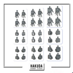 Mô hình phụ kiện 1/144 Option Parts Set Gunpla 04 Build Hands Round  - Chính hãng Bandai Nhật Bản