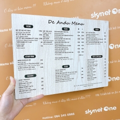 menu trà sữa