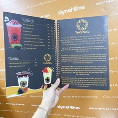menu trà sữa