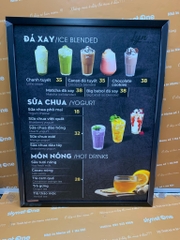 menu quán cafe