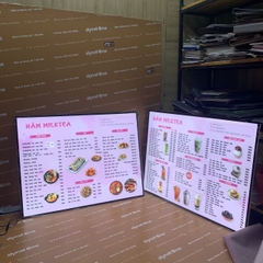 Menu trà sữa