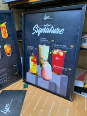 menu quán cafe