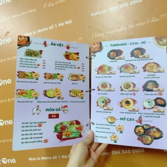 menu nhựa