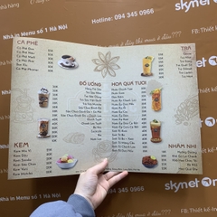Menu quán Cafe