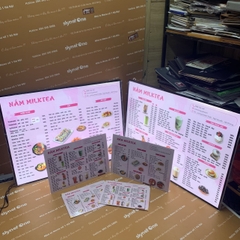 Menu trà sữa