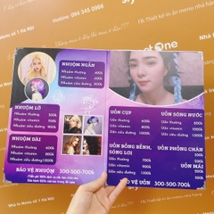 Menu spa