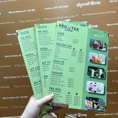 menu trà sữa