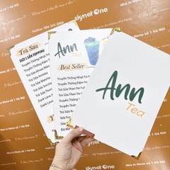 menu trà sữa
