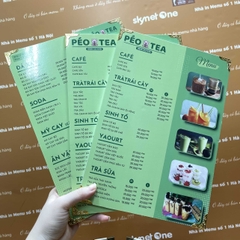 menu trà sữa