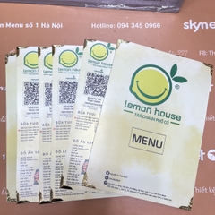 Menu trà chanh