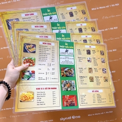 Menu quán ốc
