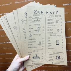 menu giấy