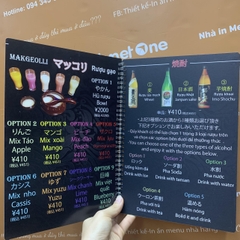 Menu nhựa