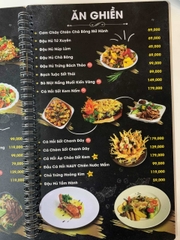 Menu quán ăn