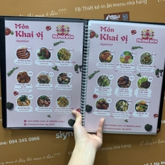 Menu nhà hàng