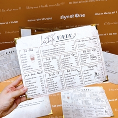 Menu khung gỗ