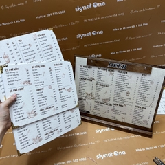 Menu quán nước