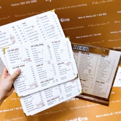 Menu quán nước