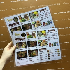 Menu quán ăn