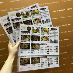 Menu quán ăn