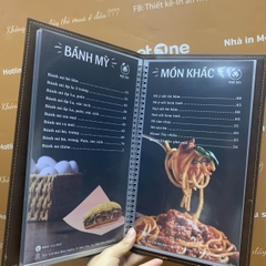 Menu nhà hàng