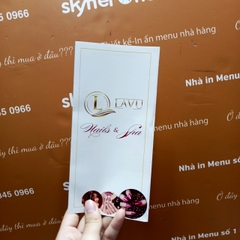Menu tiệm nails