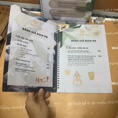 Menu tiệm spa